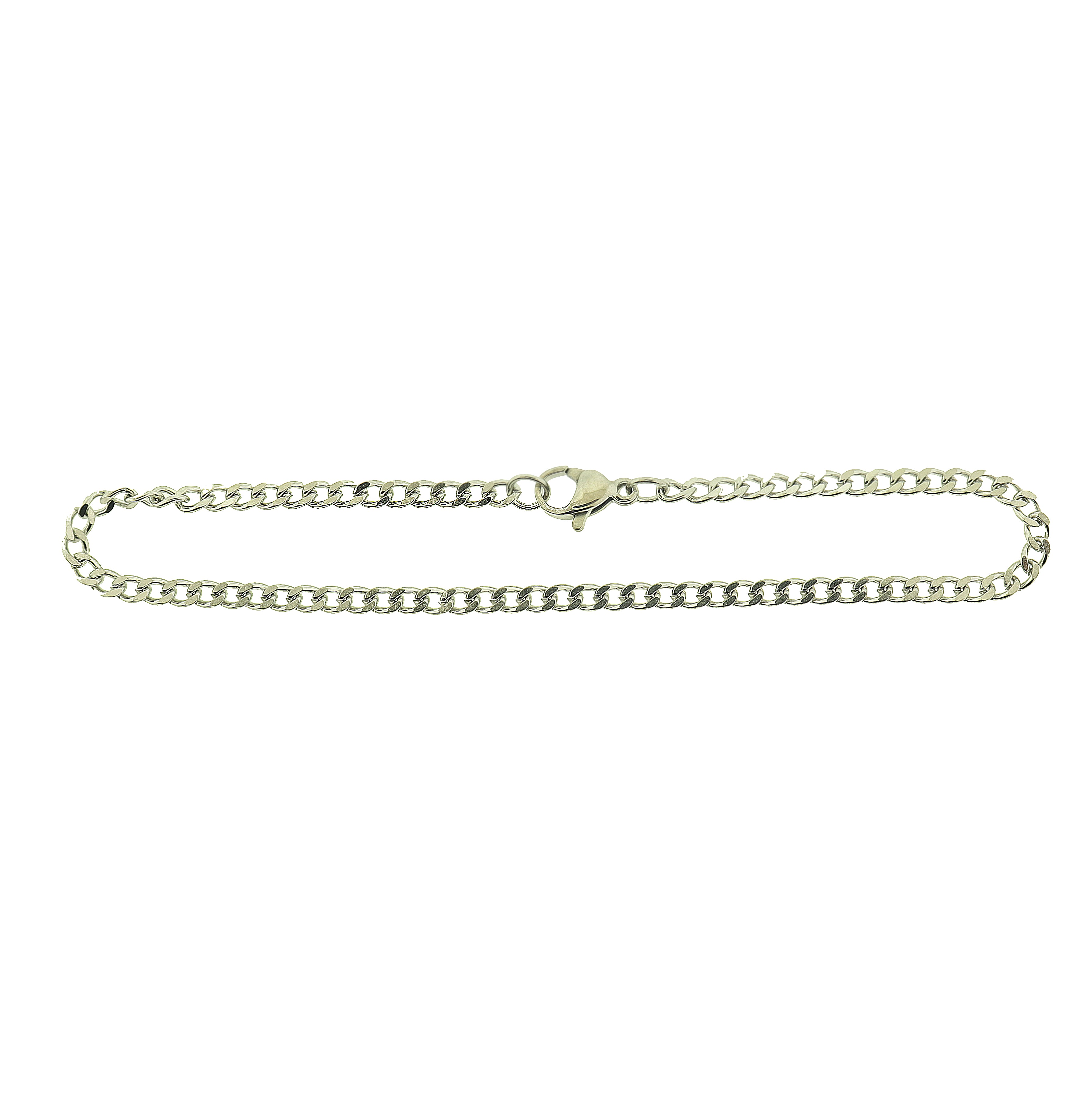 Stainless Steel Curb Chain Bracelet 7.75" - 1 Bracelet - N095
