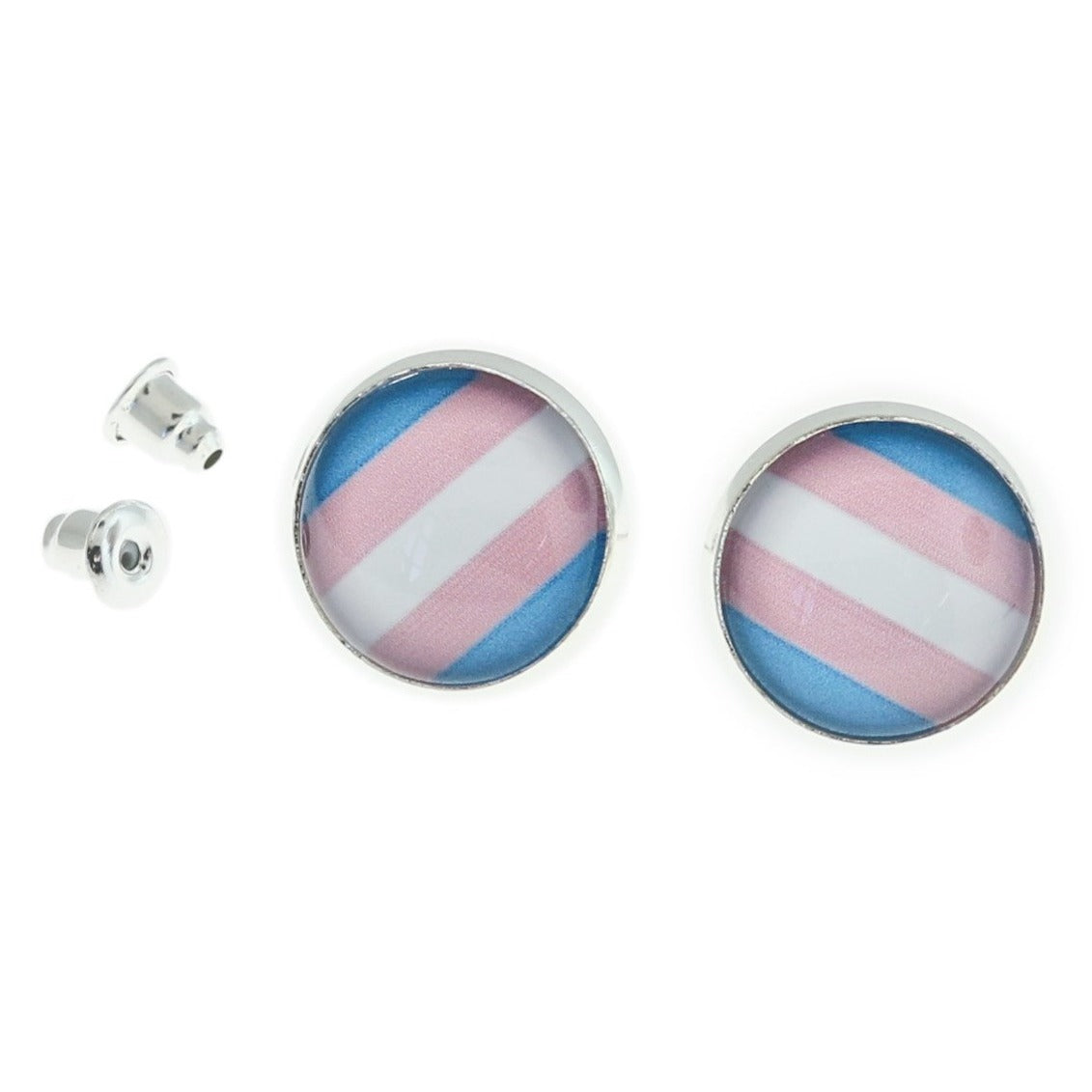 Boucles d'oreilles en acier inoxydable - Clous de fierté LGBTQ - 15 mm - 2 pièces 1 paire - ER181