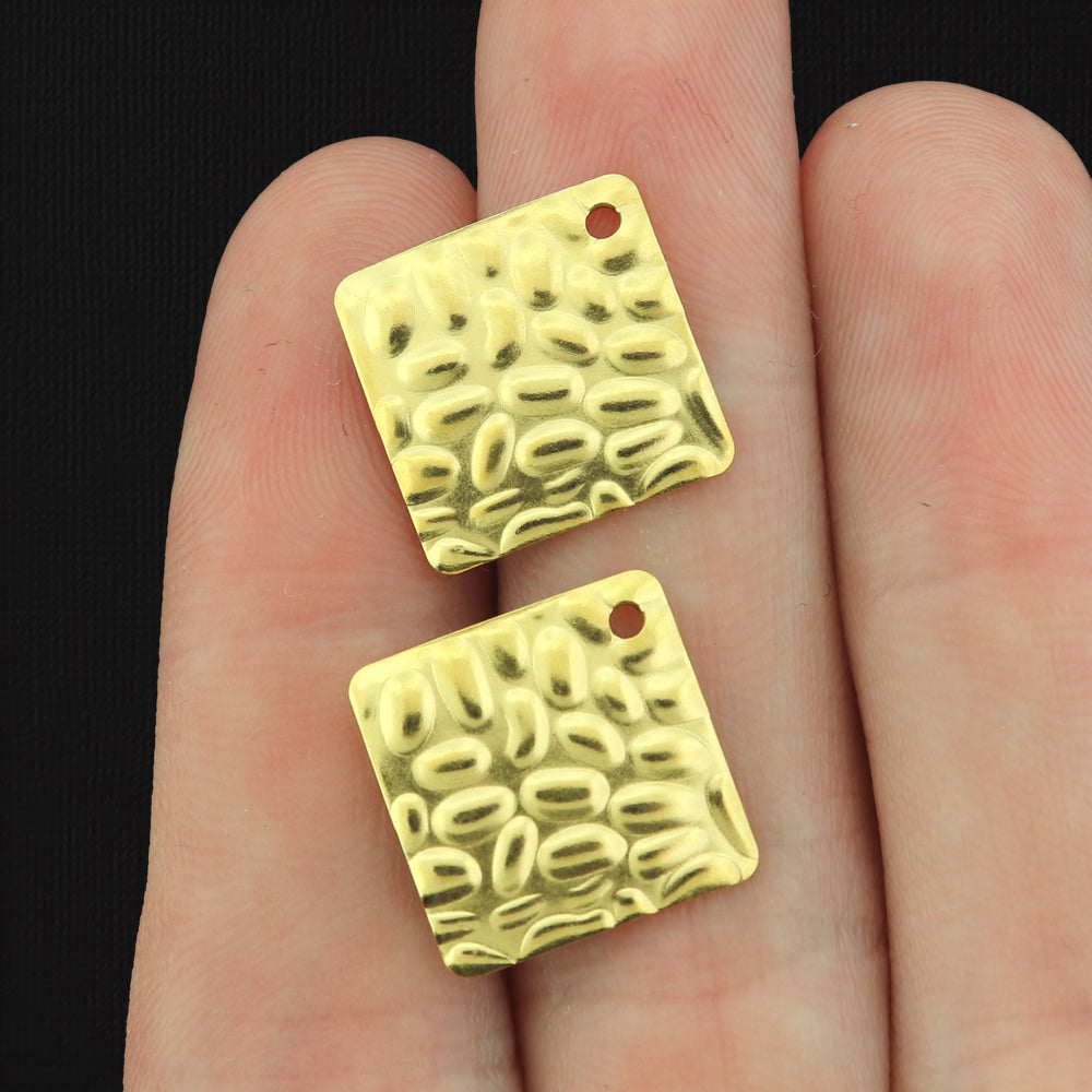 Stainless Steel Earrings - Rhombus Stud Bases - 19mm x 19mm - 2 Pieces 1 Pair - Choose Your Tone