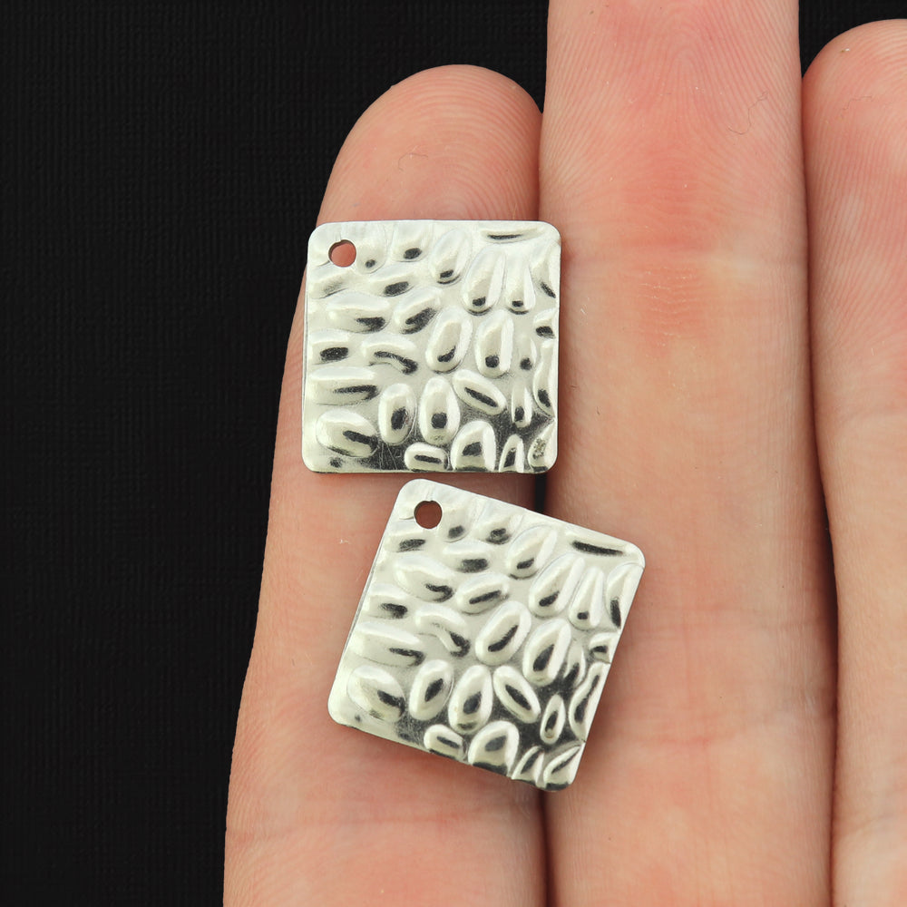 Stainless Steel Earrings - Rhombus Stud Bases - 19mm x 19mm - 2 Pieces 1 Pair - Choose Your Tone