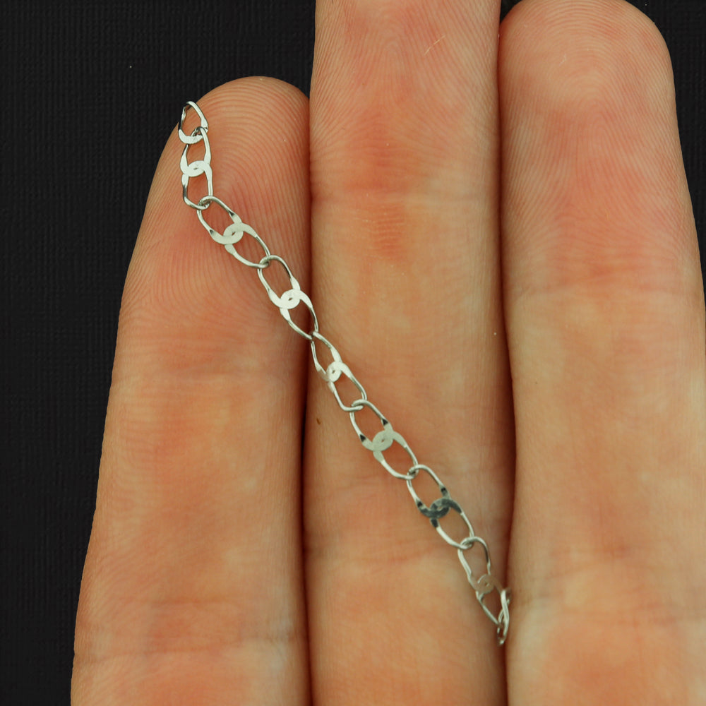 Chaînes d'extension en acier inoxydable doré avec goutte de chaîne - 57 mm x 4 mm - 2 pièces - Z1106