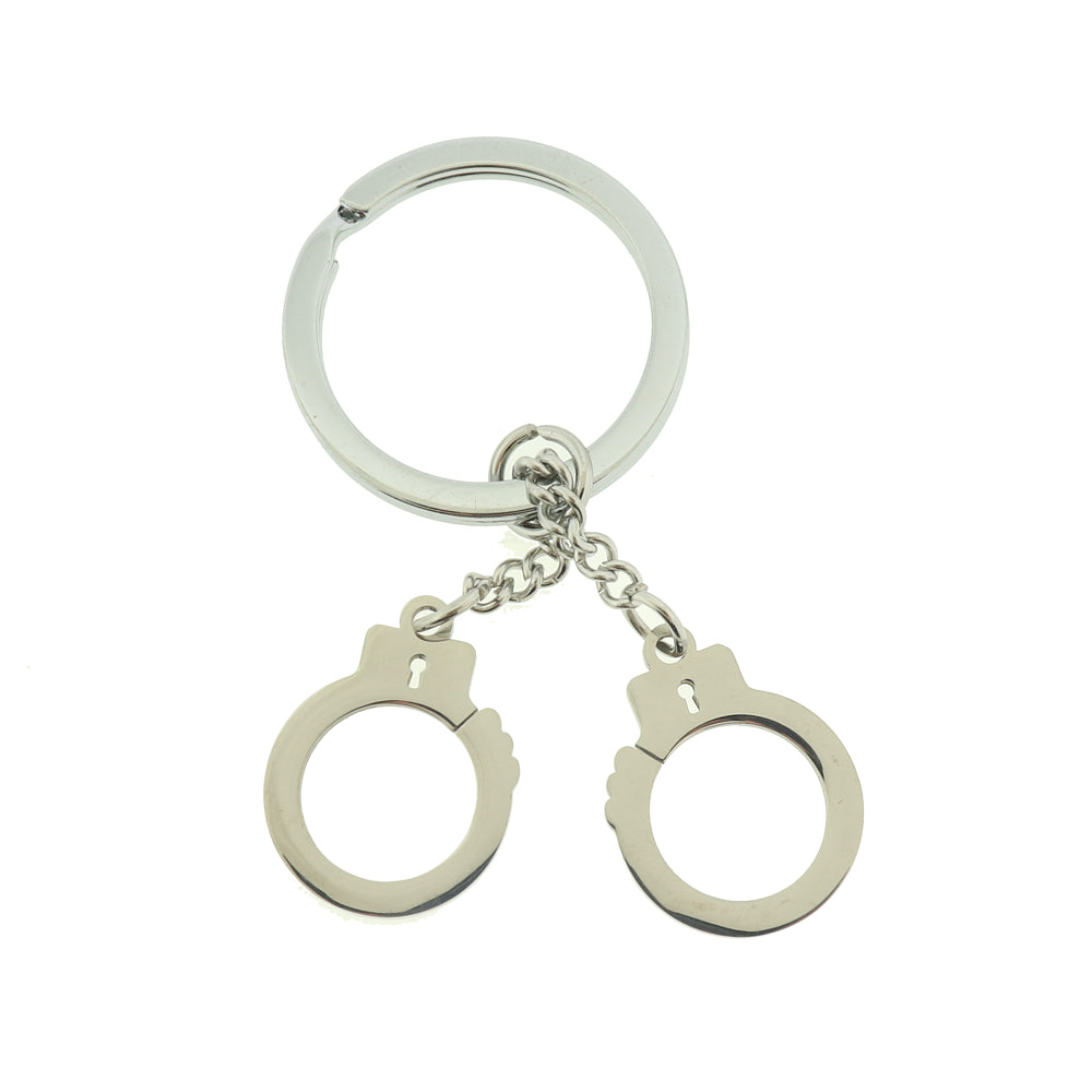 Stainless Steel Keychain with Handcuff Charm - 1 Keychain - Z007