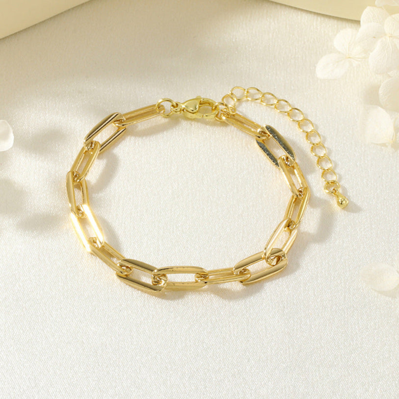 Stainless Steel Paperclip Chain Bracelet - Choose Your Tone!