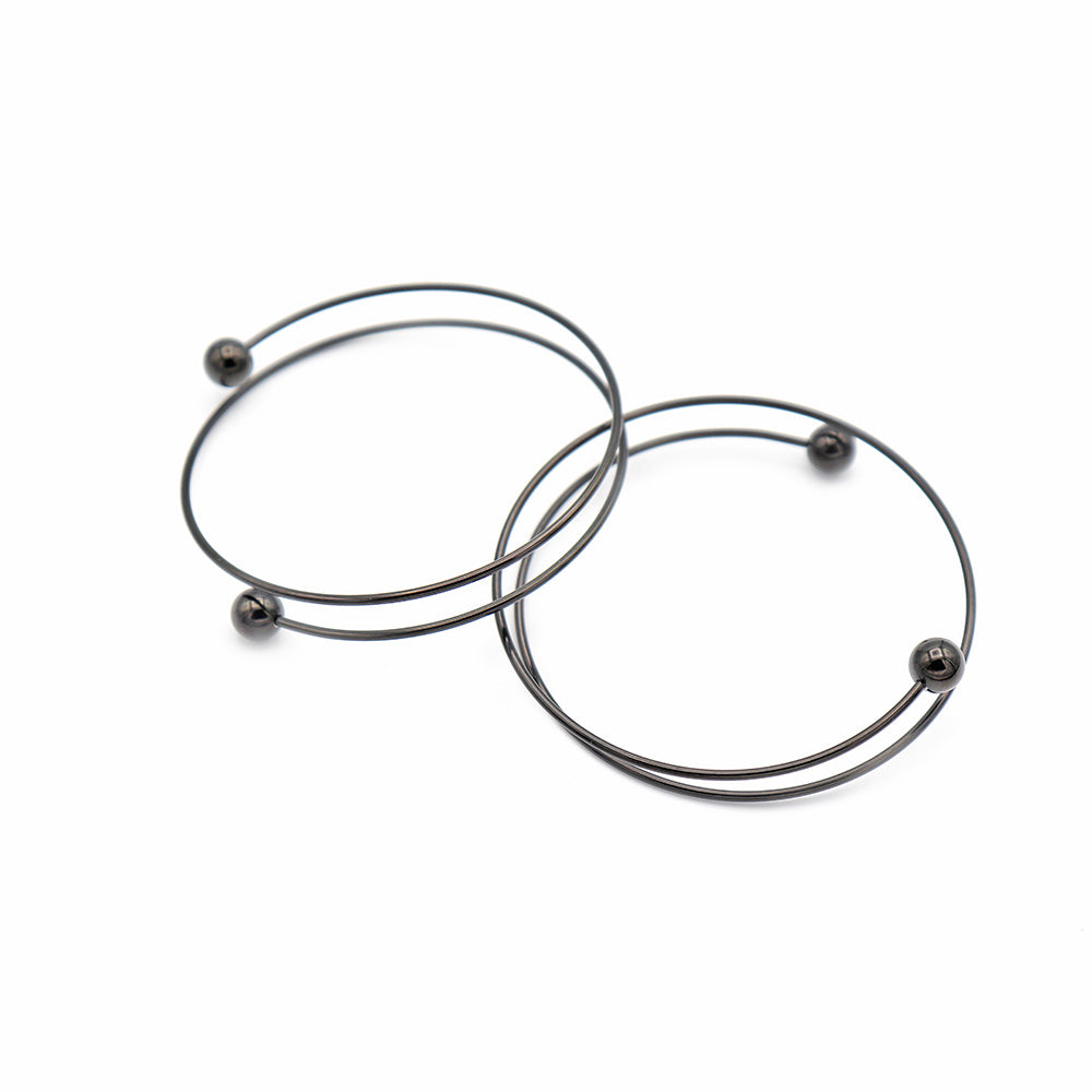 Stainless Steel Wrap Bangle - 60mm - 1.7mm Thick - Choose Your Tone & Quantity!
