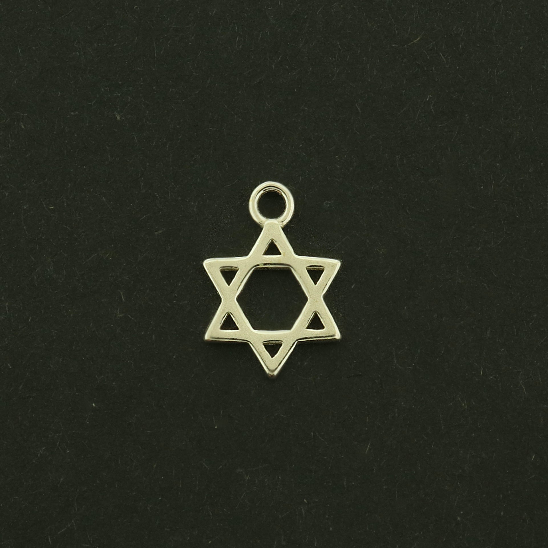 Star of David Sterling Silver Charm - Religious Pendant - ST024