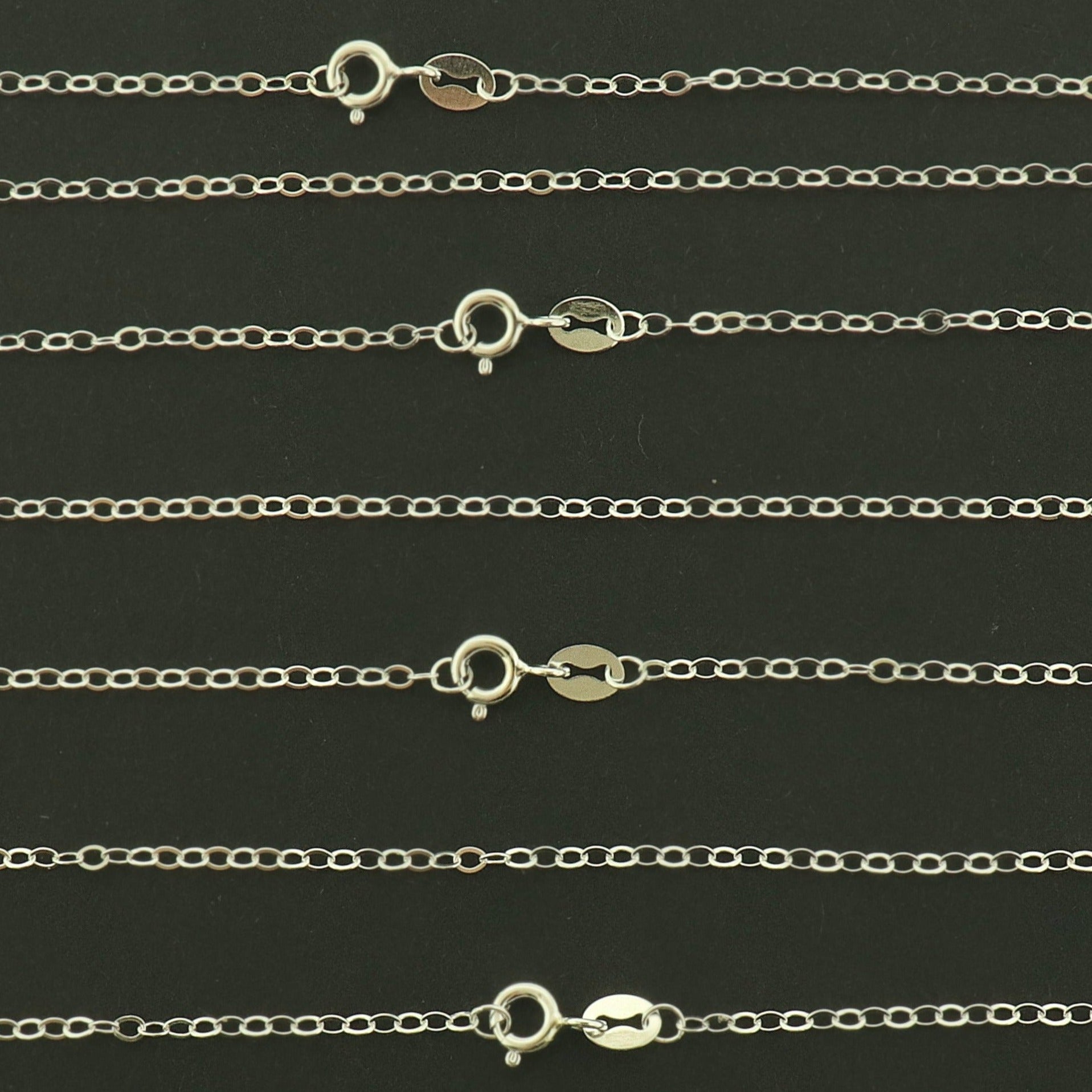Sterling Silver Cable Chain Necklace - 1.8mm Thick - Choose Your Size!