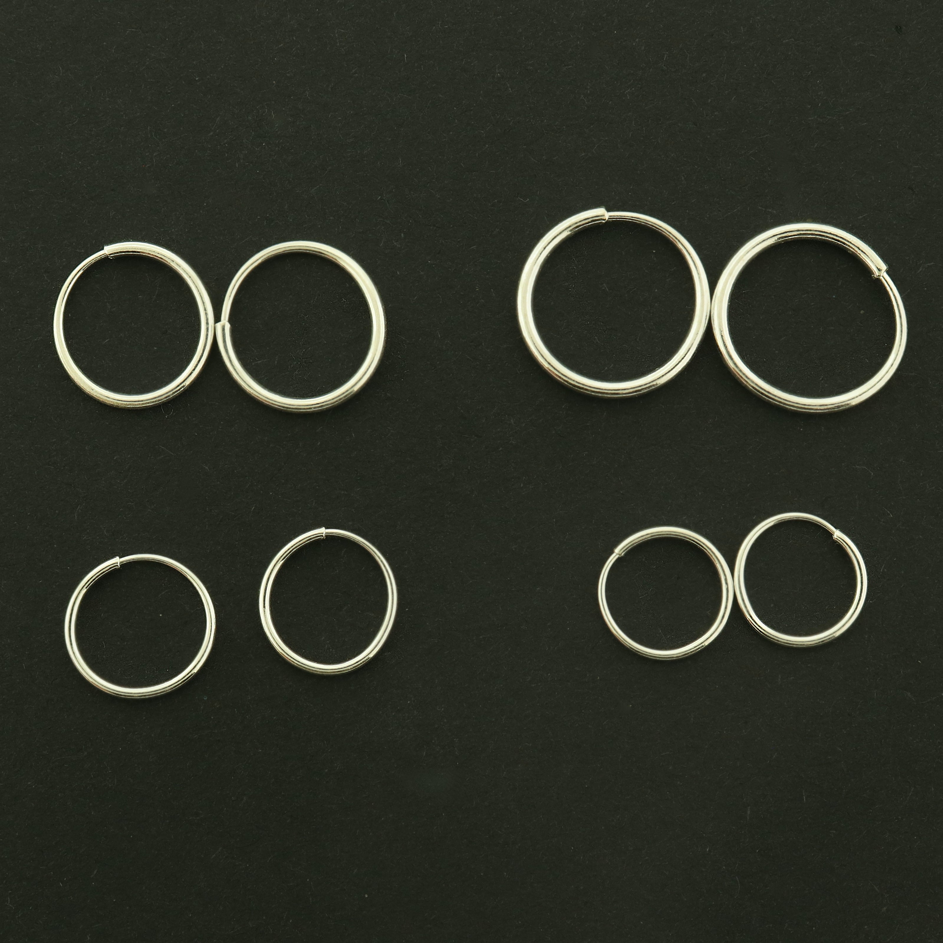 Sterling Silver Earring Hoop Wires - 2 Pieces 1 Pair - Choose Your Size