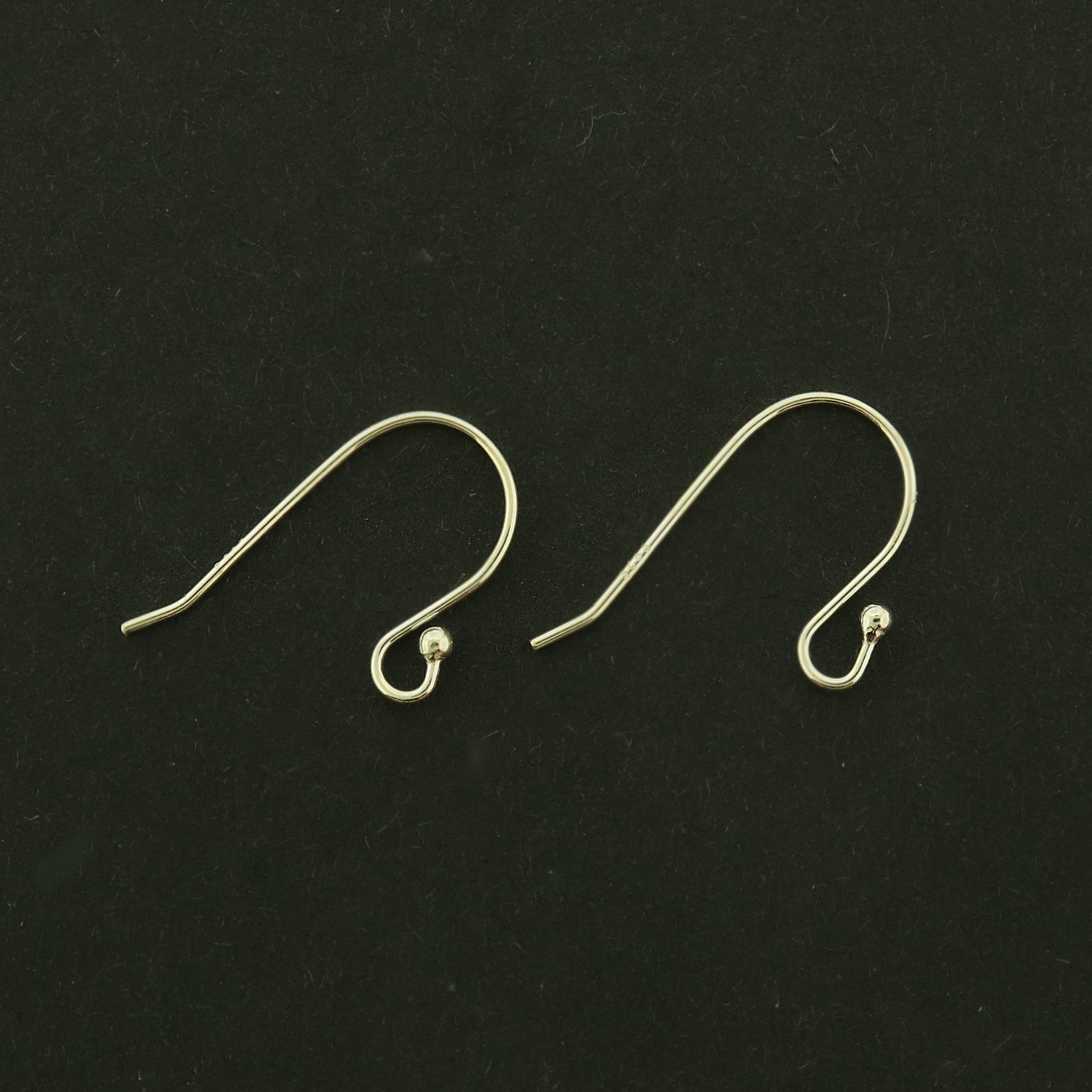 Sterling Silver French Earring Hook Wires - 2 Pairs - ST218