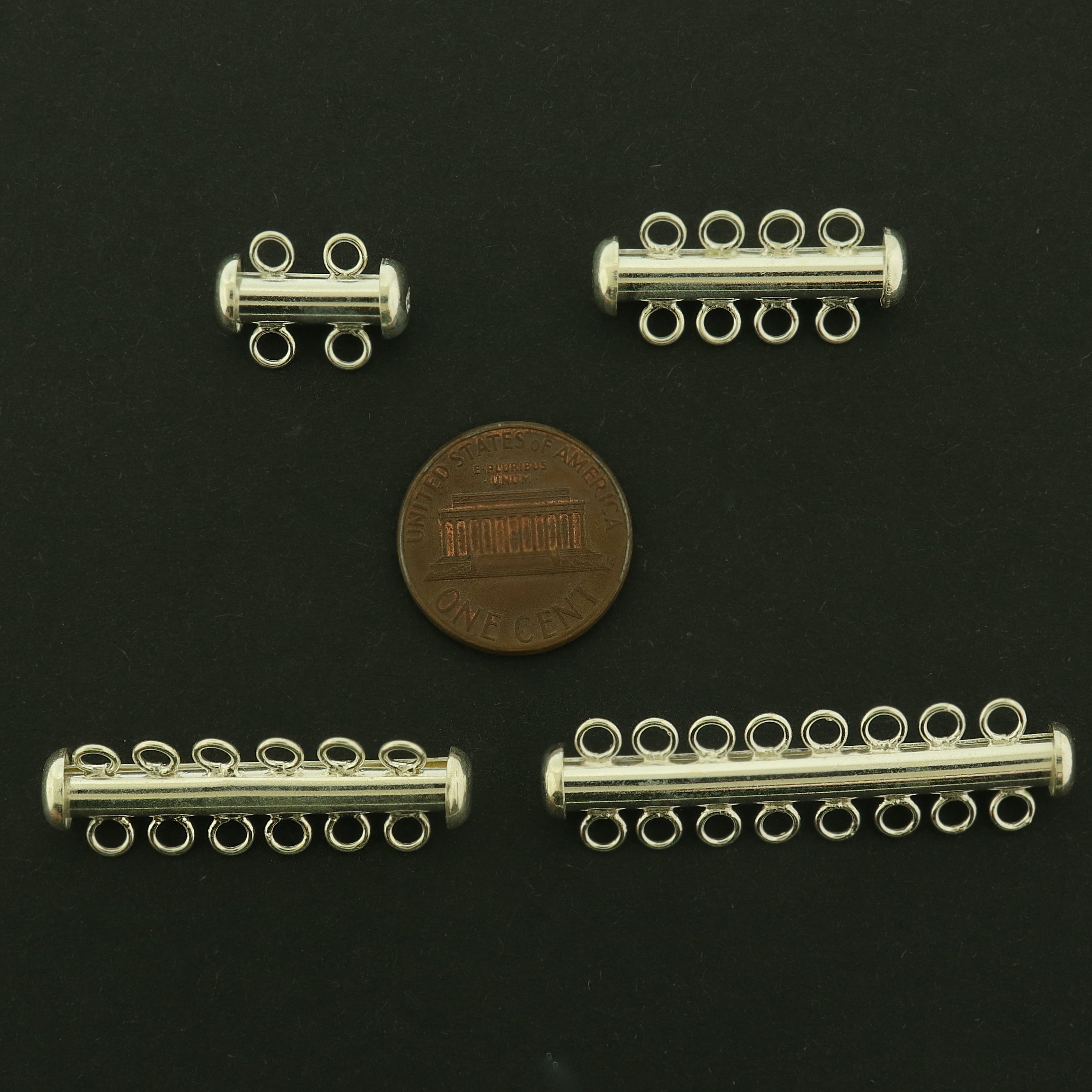 Sterling Silver Necklace Clasp for Multi-Row Chain - Layered Detangler - 1 Clasp - Choose Your Size!