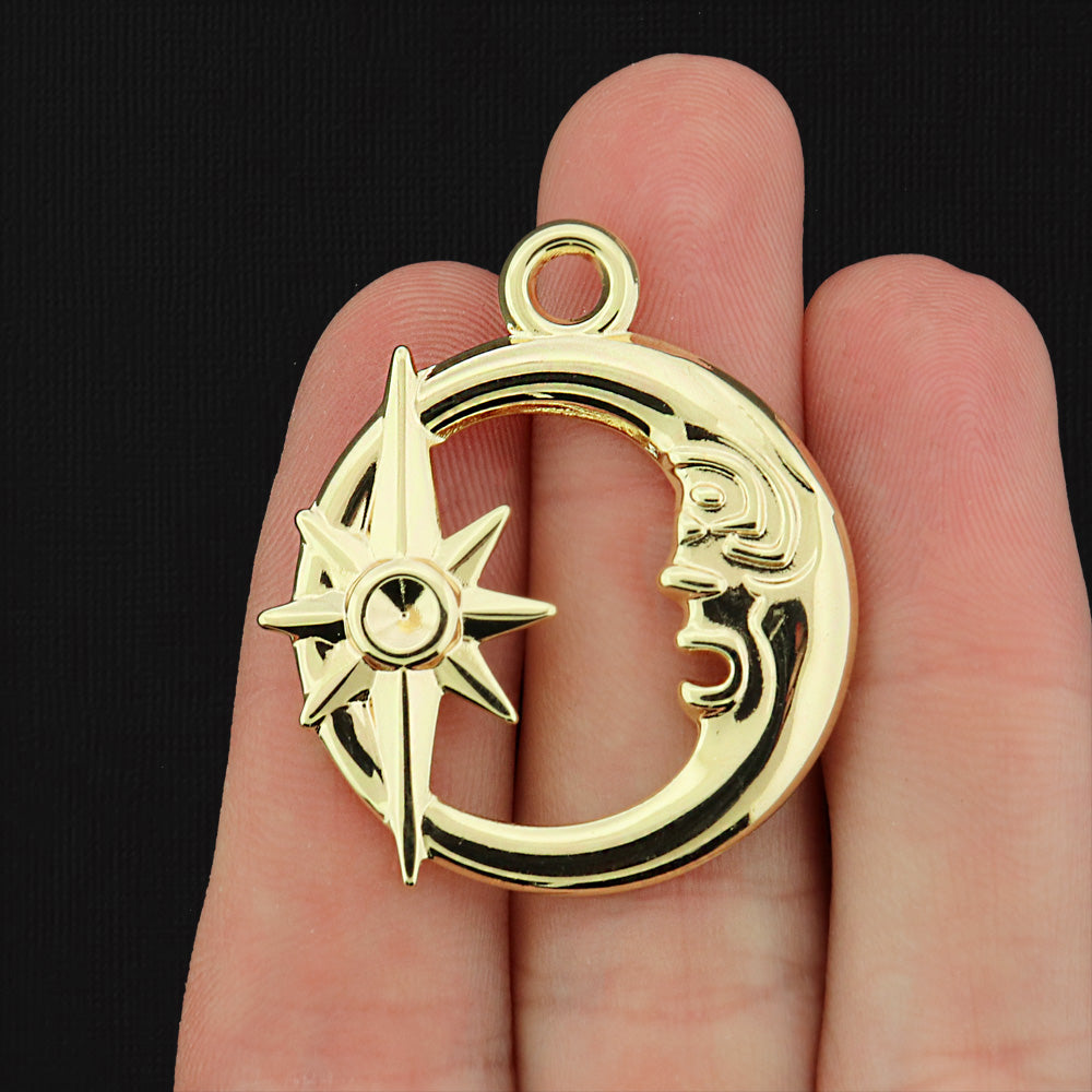 Sun and Moon Plated Copper Connector Charm - Choose Your Tone