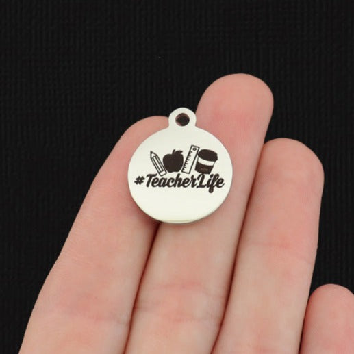 #TeacherLife Stainless Steel Charms - BFS001-8154