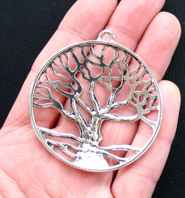 Tree of Life Antique Silver Tone Charm - SC2794