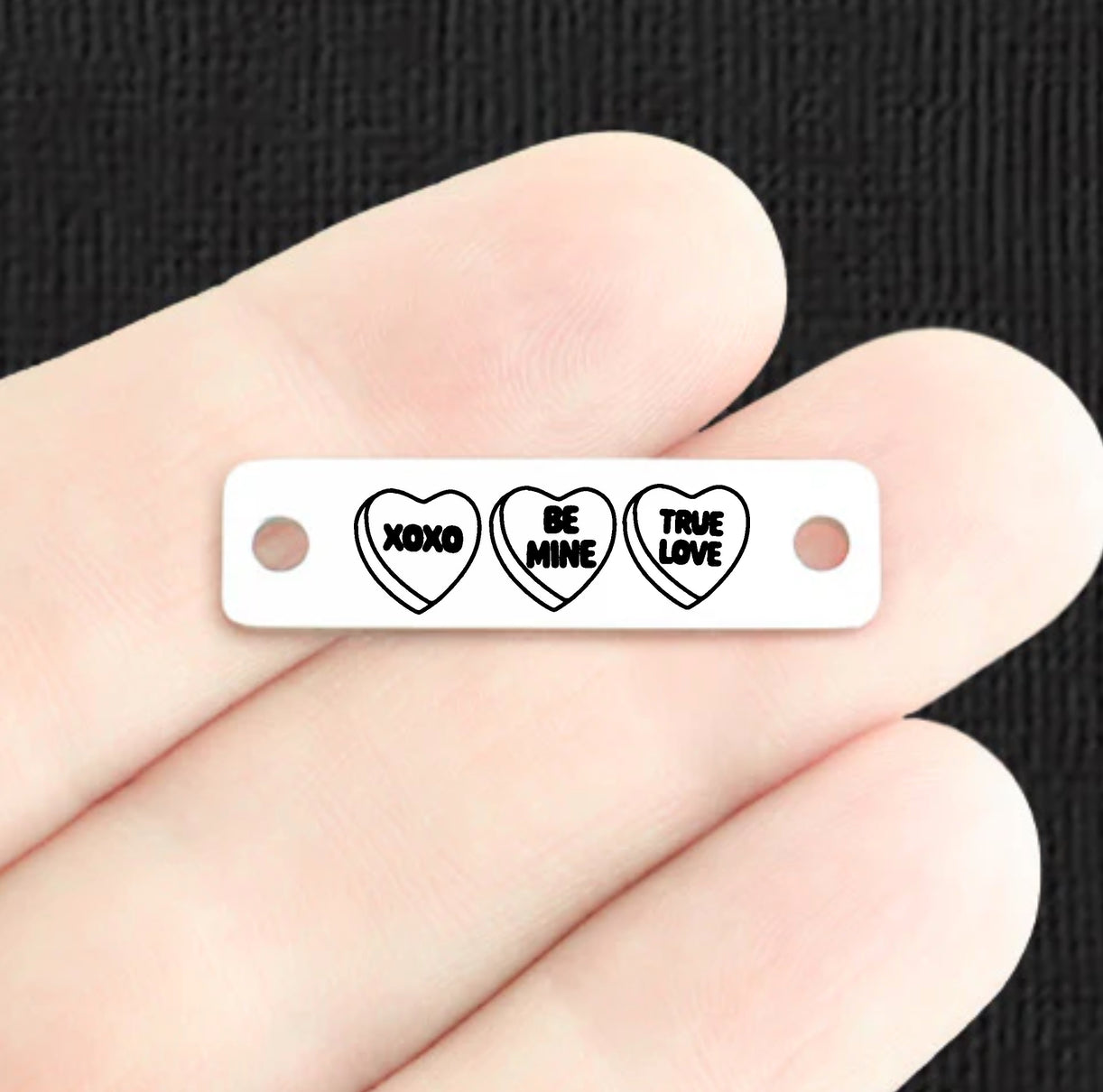 Valentines Stainless Steel Connector Charms - BFS016-8390