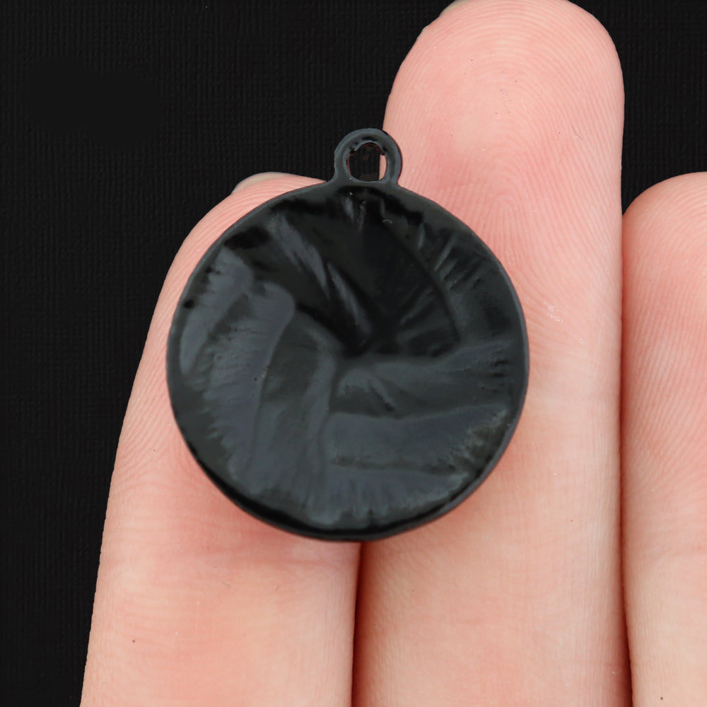 Volleyball Black Tone Enamel Charm - E771