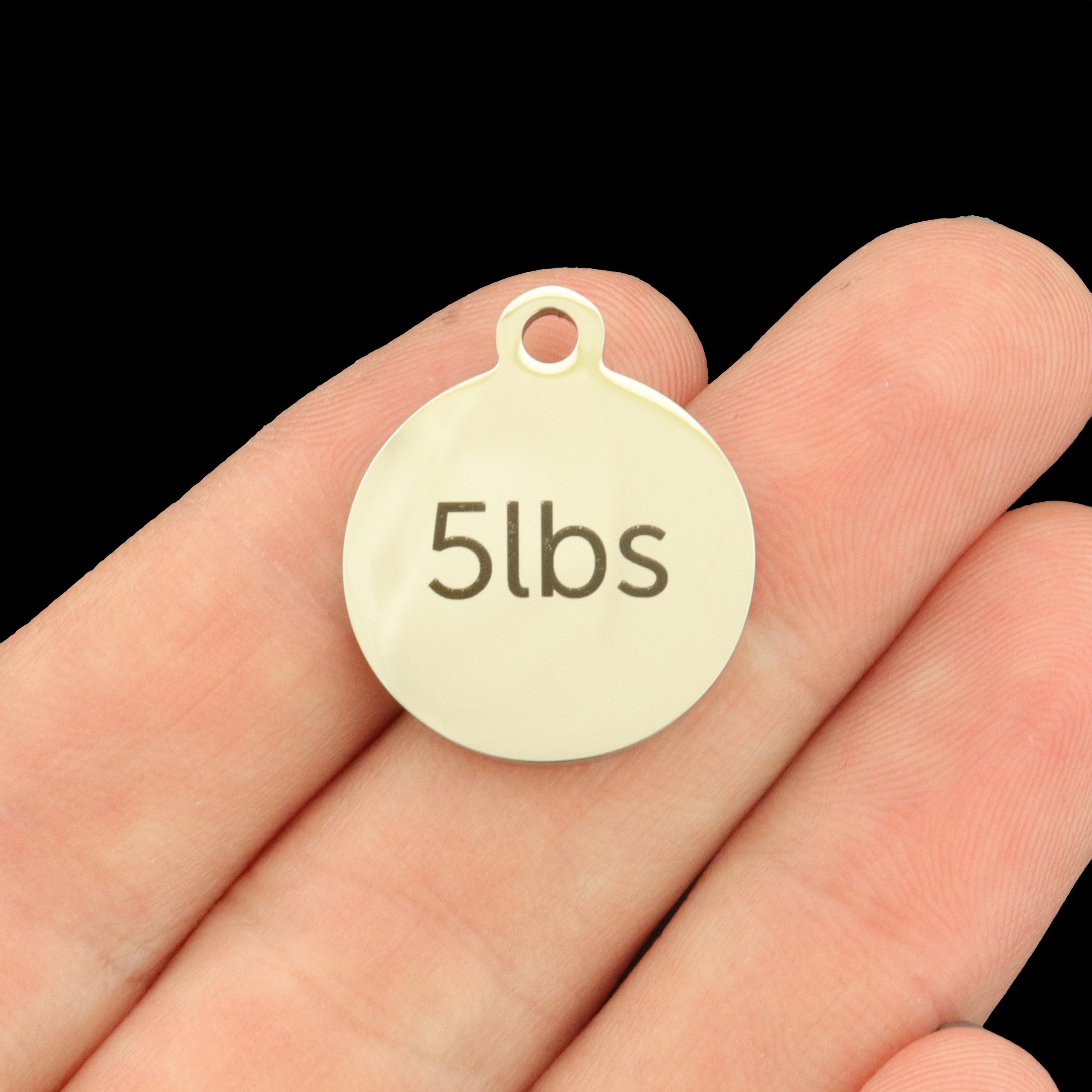 Weight Loss Stainless Steel Charms - Standard Round - Choose Your Amount!