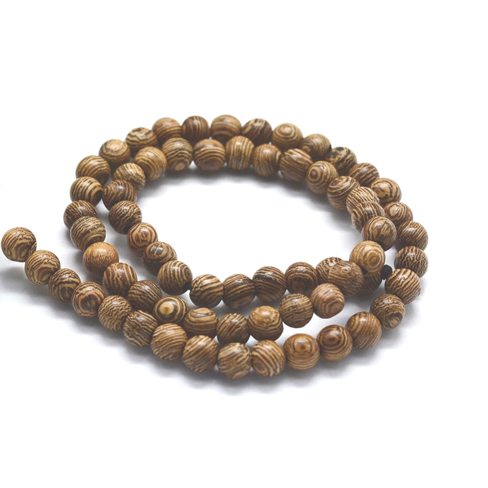 Round Natural Wood Beads - Unpolished - 1 Strand - Choose Your Size!