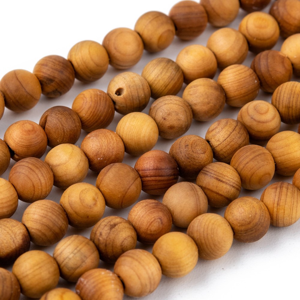 Round Natural Wood Beads - Unpolished - 1 Strand - Choose Your Size!