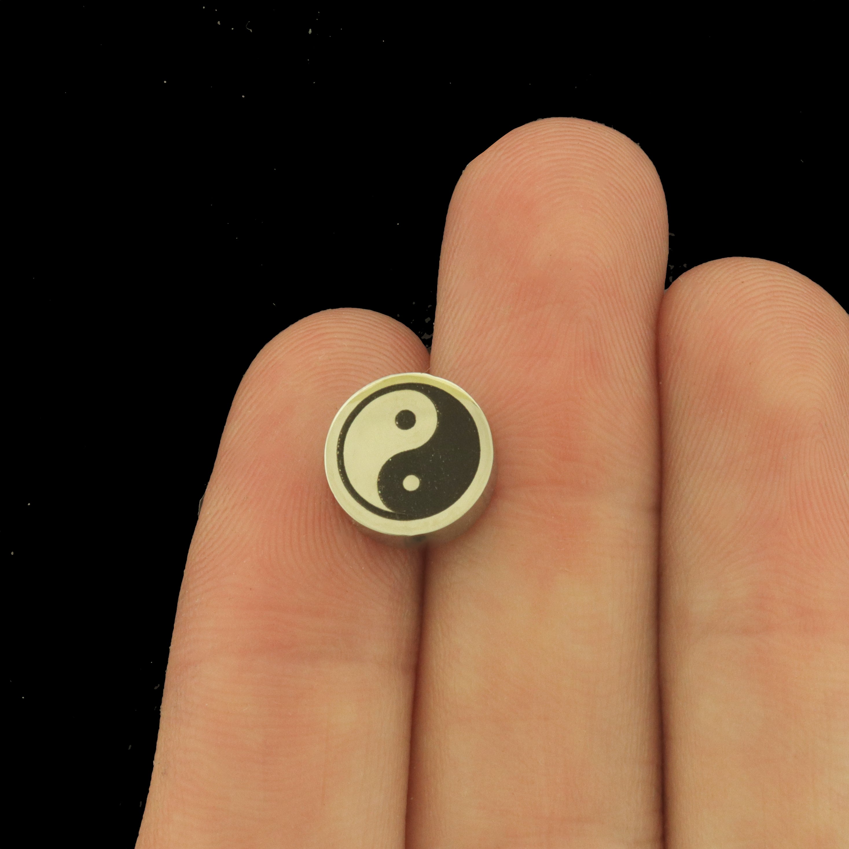 Yin Yang Stainless Steel Beads - Peace Bead - Choose Your Size - BFS034S-8302