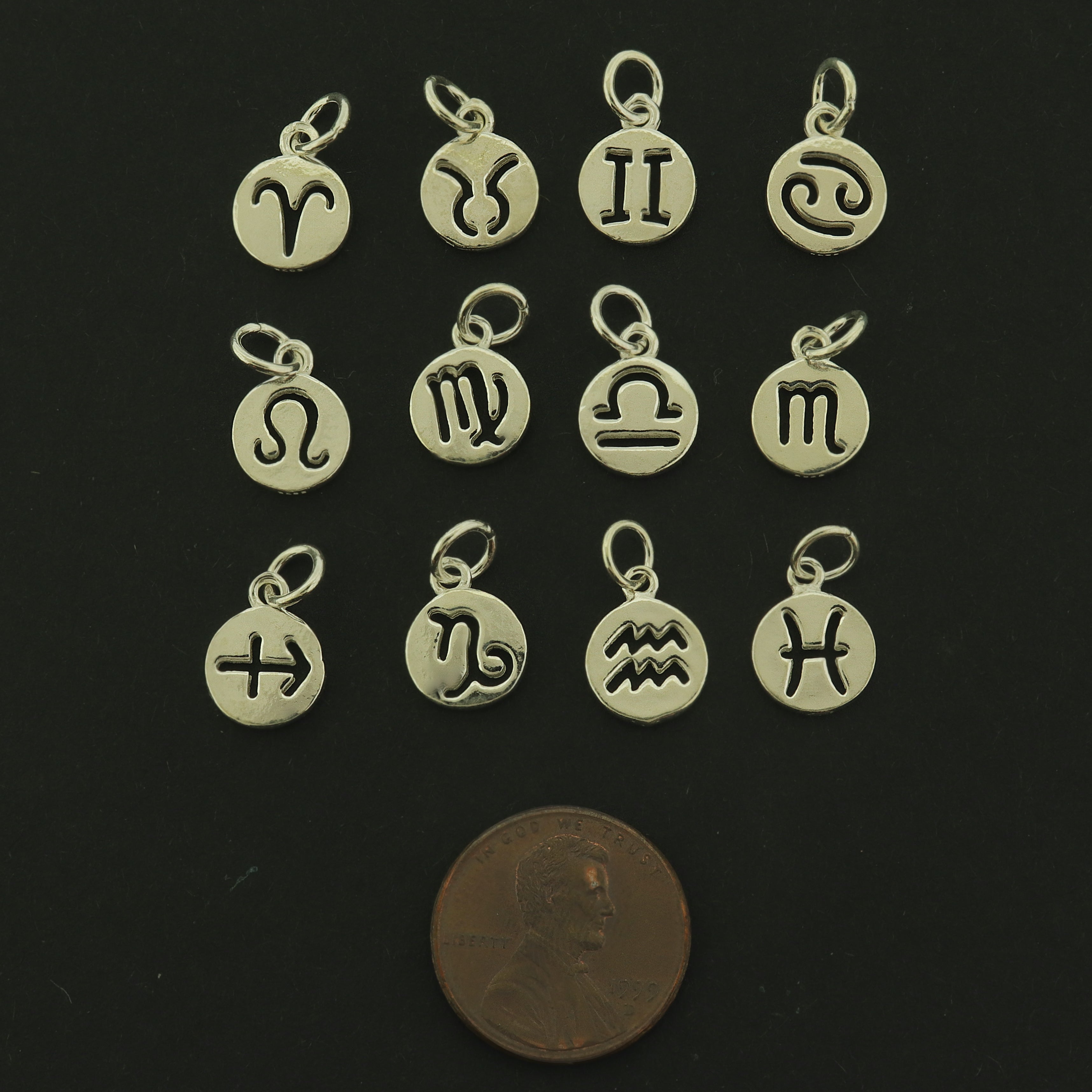 Zodiac Sign Sterling Silver Charms - Choose Individual Charm or Full Set!