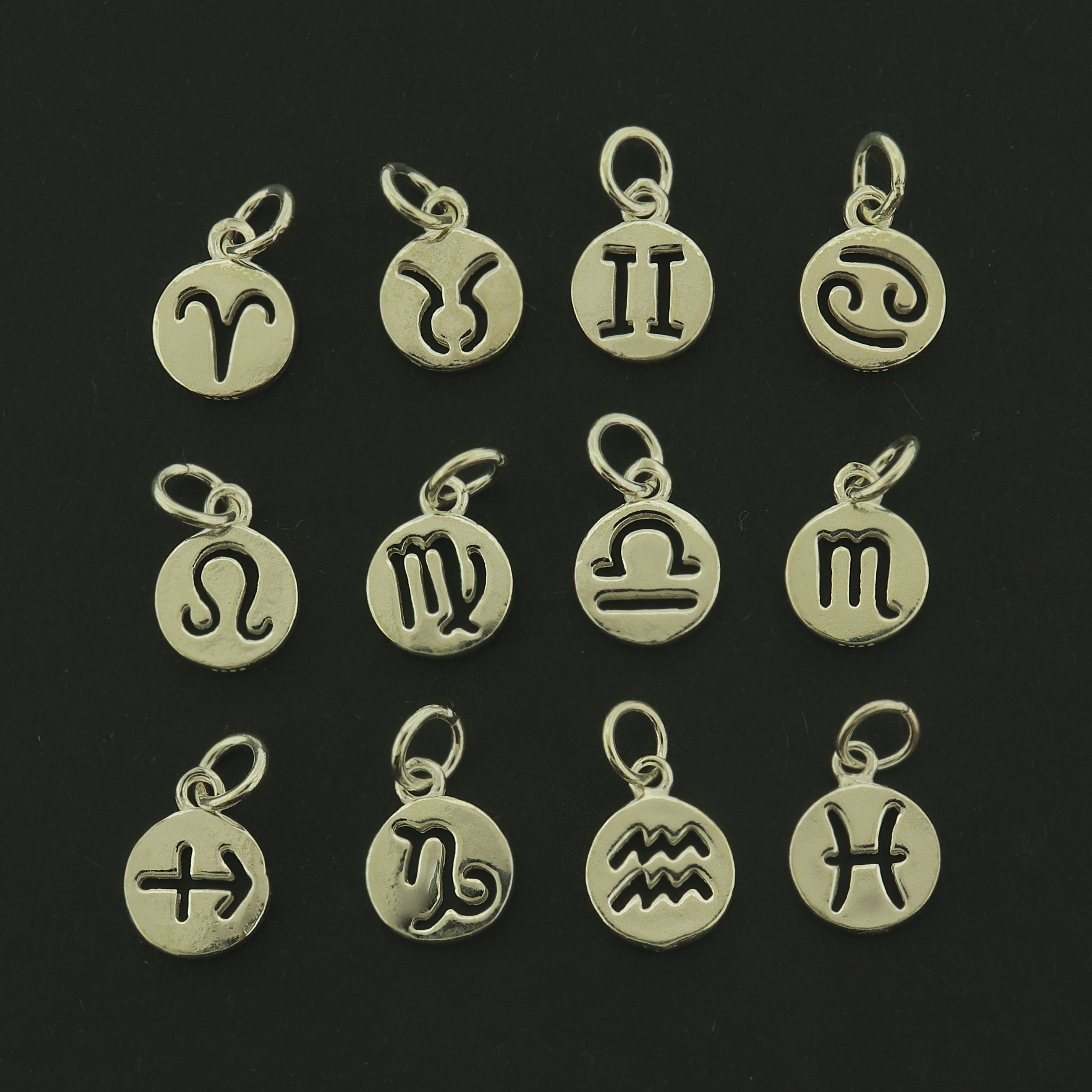 Zodiac Sign Sterling Silver Charms - Choose Individual Charm or Full Set!