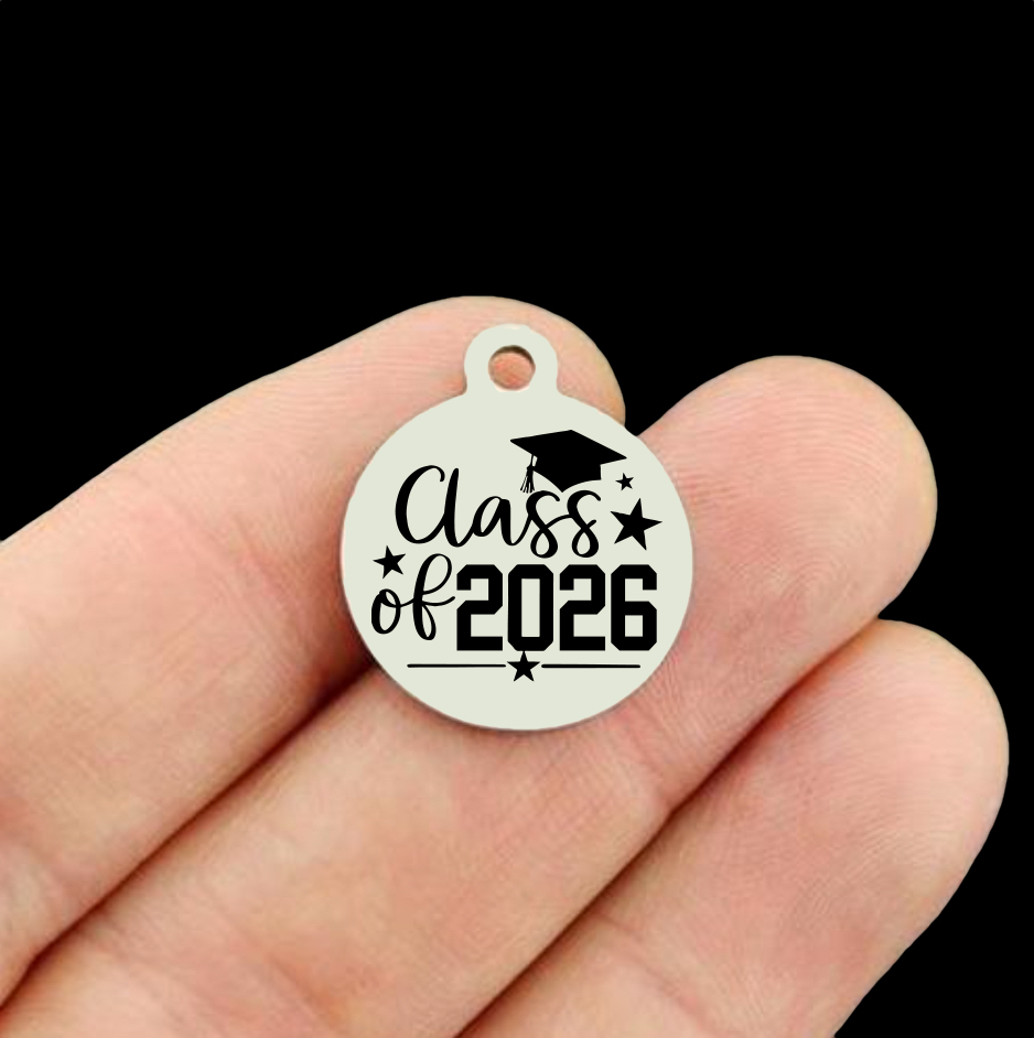 Graduation Stainless Steel Charms - Class of 2026 - BFS001-8437