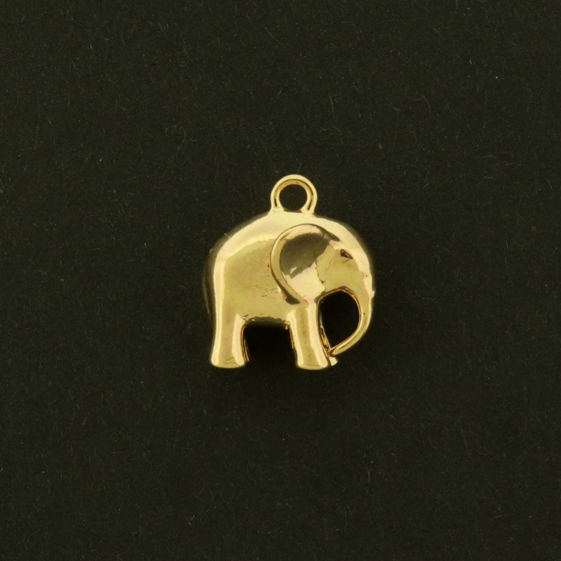 14k Elephant Charm - 2 Charms - 14k Gold Plated Copper - GLD1296