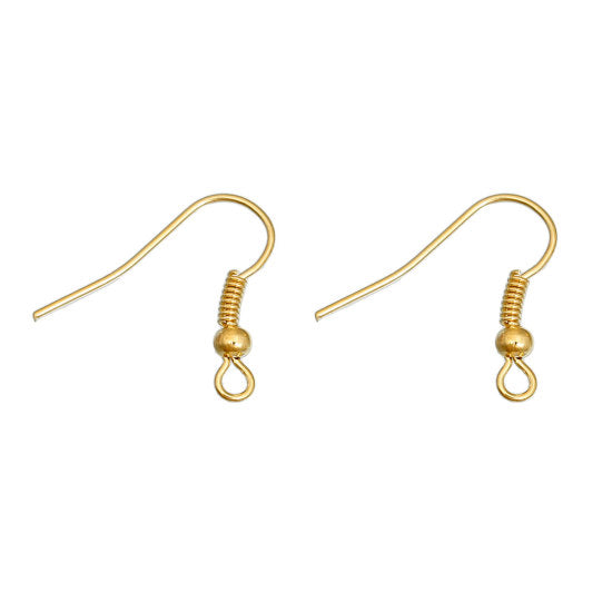 Boucles d'oreilles argentées - Crochets de style français - 20 mm x 17 mm - 200 pièces 100 paires - Z050