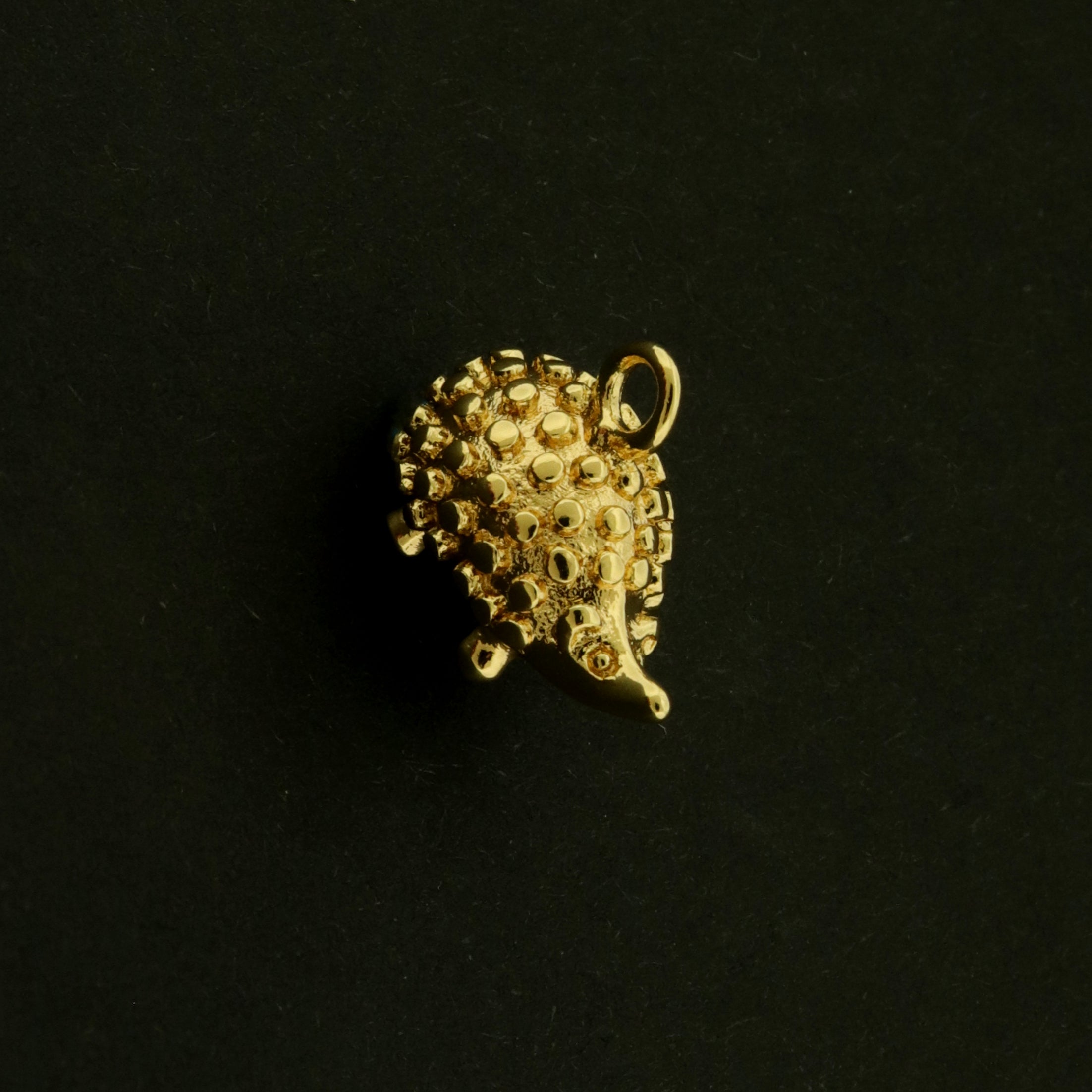 18k Hedgehog Charm - Animal Pendant - 18k Gold Plated - GLD1267