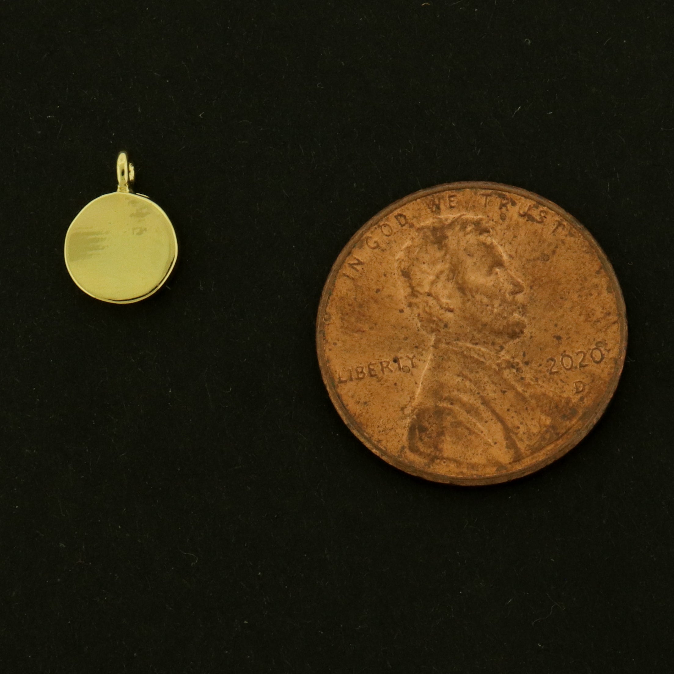 14k Gold Evil Eye Charm - Spiritual Pendant - 14k Gold Plated - GLD1310