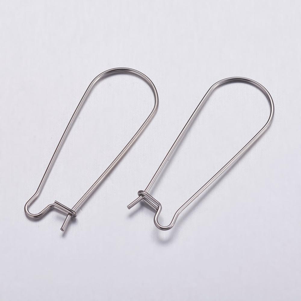 20 Surgical Stainless Kidney Earring Hooks - Silver or 18k Gold Plated - Choose Your Size!