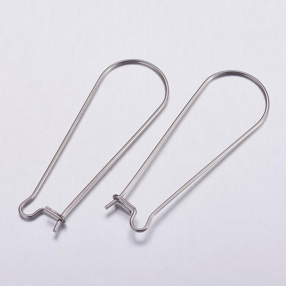 20 Surgical Stainless Kidney Earring Hooks - Silver or 18k Gold Plated - Choose Your Size!