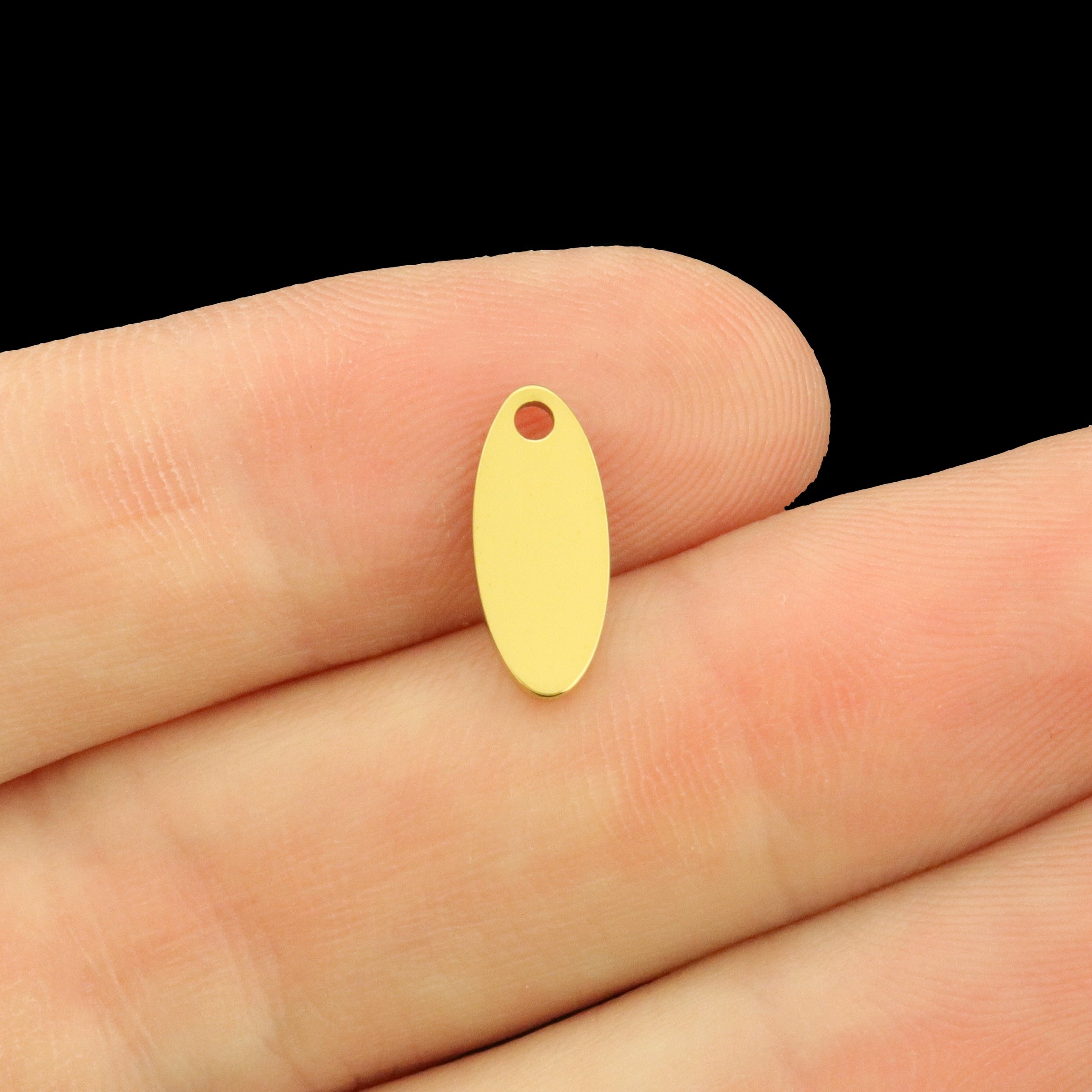 Custom Stainless Steel Teardrop Logo Charm - Personalized