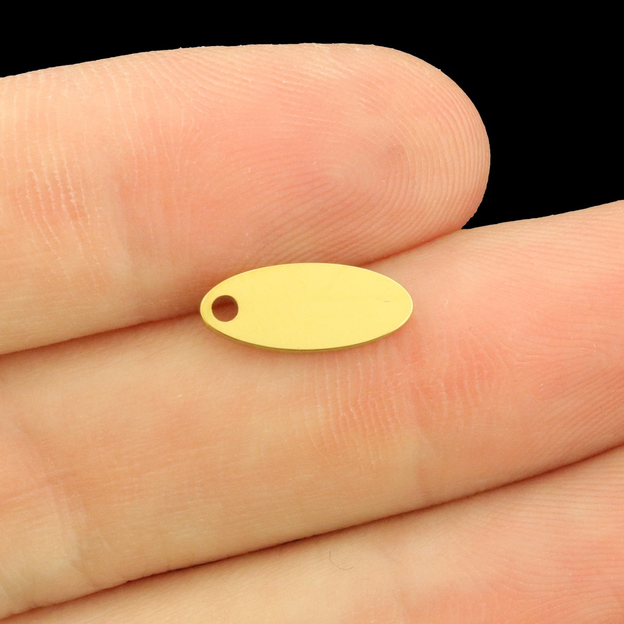 Custom Stainless Steel Teardrop Logo Charm - Personalized