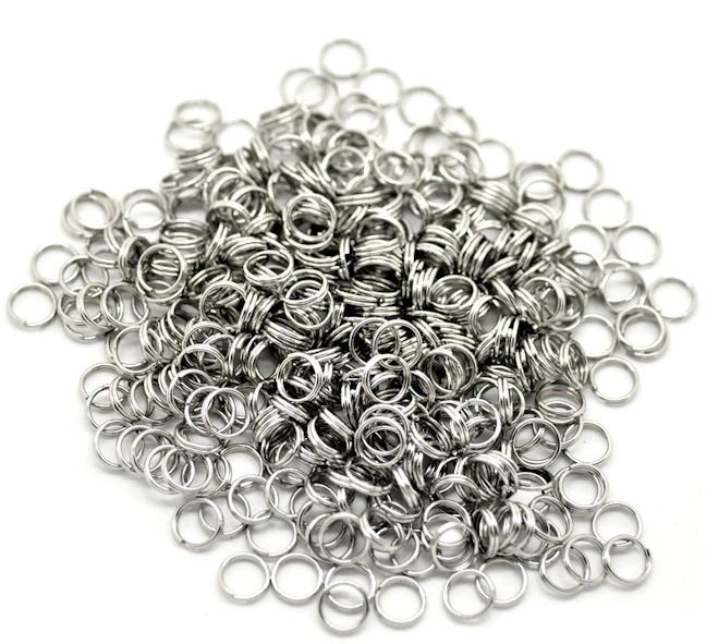 Stainless Steel Split Rings 7mm x 0.7mm - Open 21 Gauge - 100 Rings - SS010