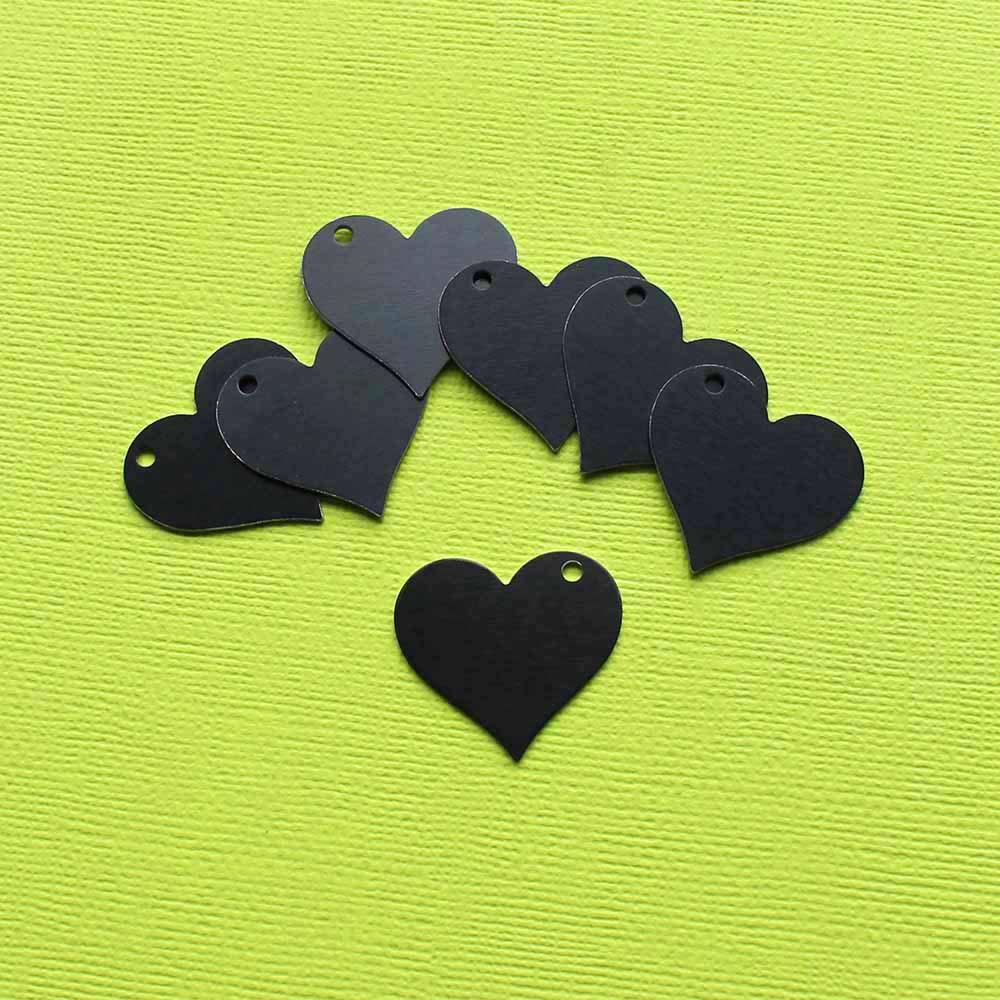 10 Aluminum Heart Stamping Blanks - 25mm x 25mm - Choose Your Color!