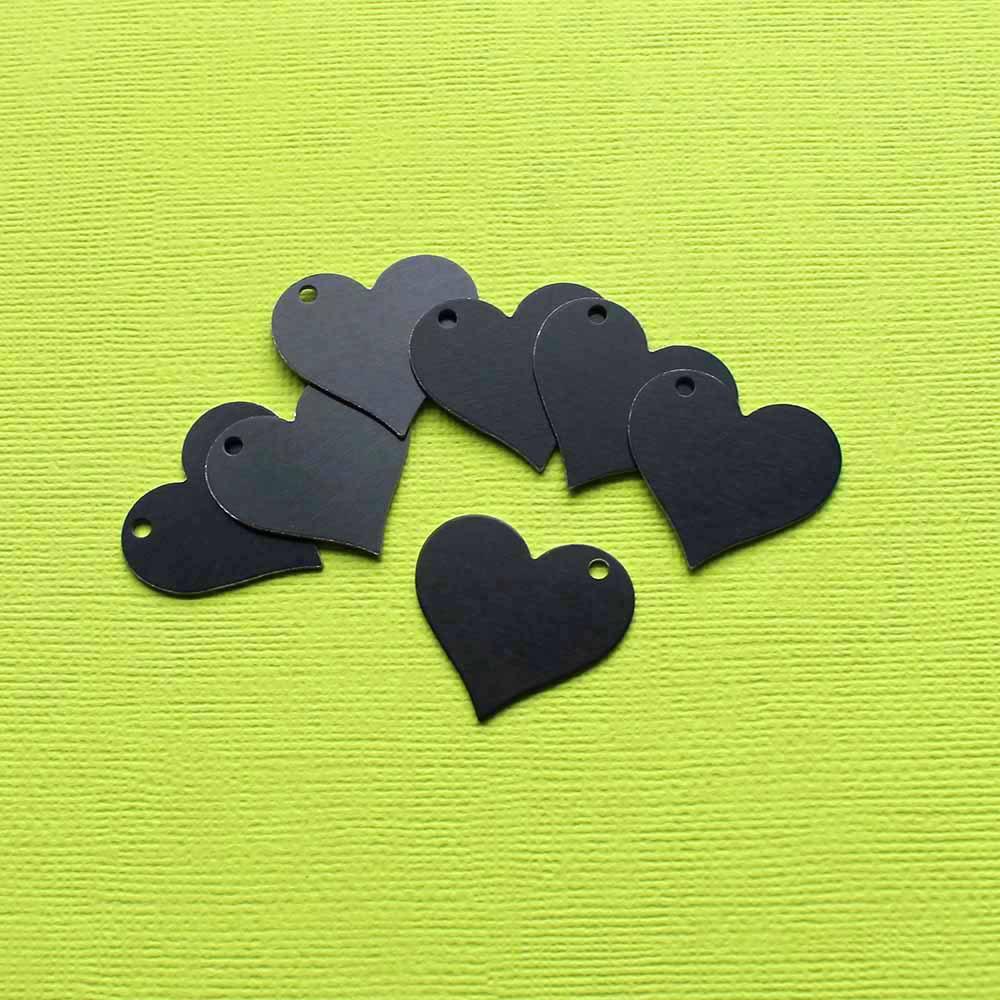 10 Aluminum Heart Stamping Blanks - 25mm x 25mm - Choose Your Color!