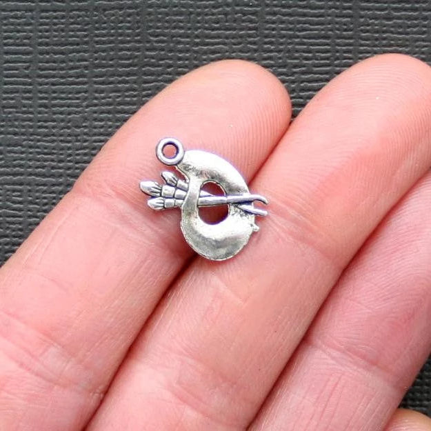 10 Art Pallet Antique Silver Tone Charms - SC729