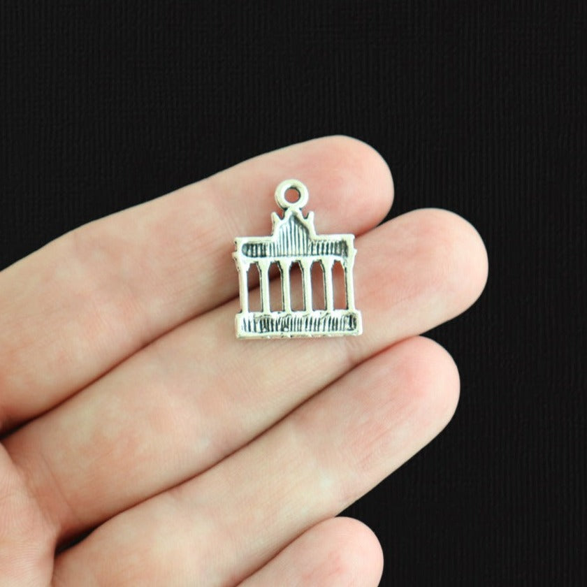 10 Berlin Brandenburg Gate Antique Silver Tone Charms - SC828