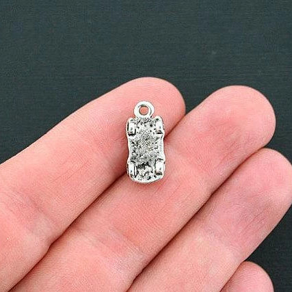 10 Car Antique Silver Tone Charms 3D - SC2029