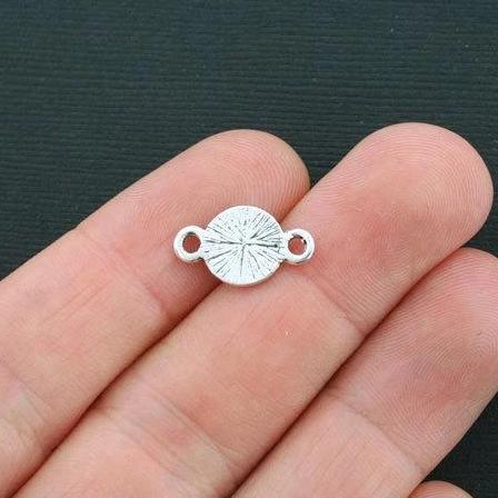 10 breloques de ton argent antique de connecteur de boussole - SC4352