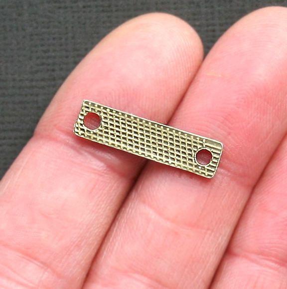 10 breloques de ton bronze antique connecteur Courage - BC819