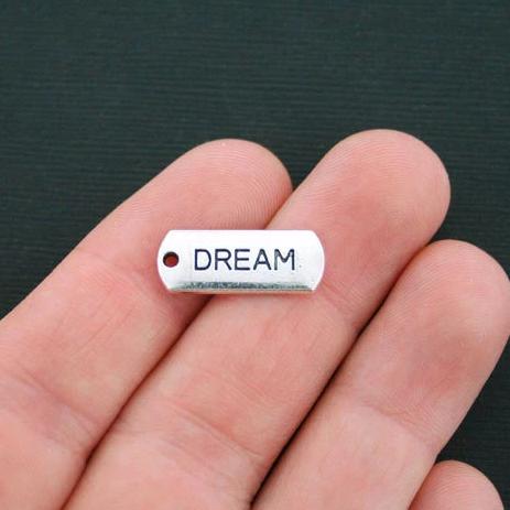 10 Dream Antique Silver Tone Charms - SC4463