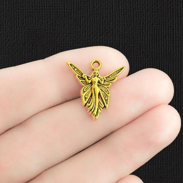 10 breloques féeriques argentées antiques - GC435