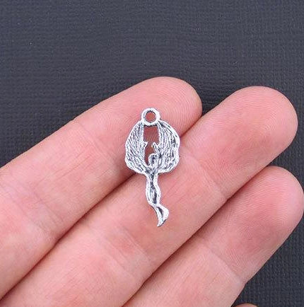 10 breloques argentées antiques de déesse - SC2232