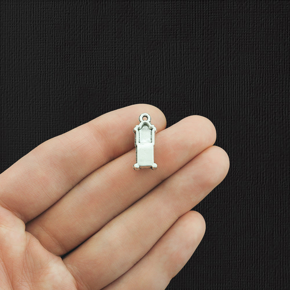 10 Grandfather Clock Silver Tone Charms - SC1913