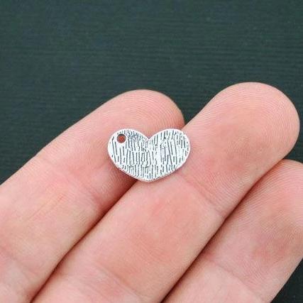 10 Hand Made Antique Silver Tone Charms - SC4390