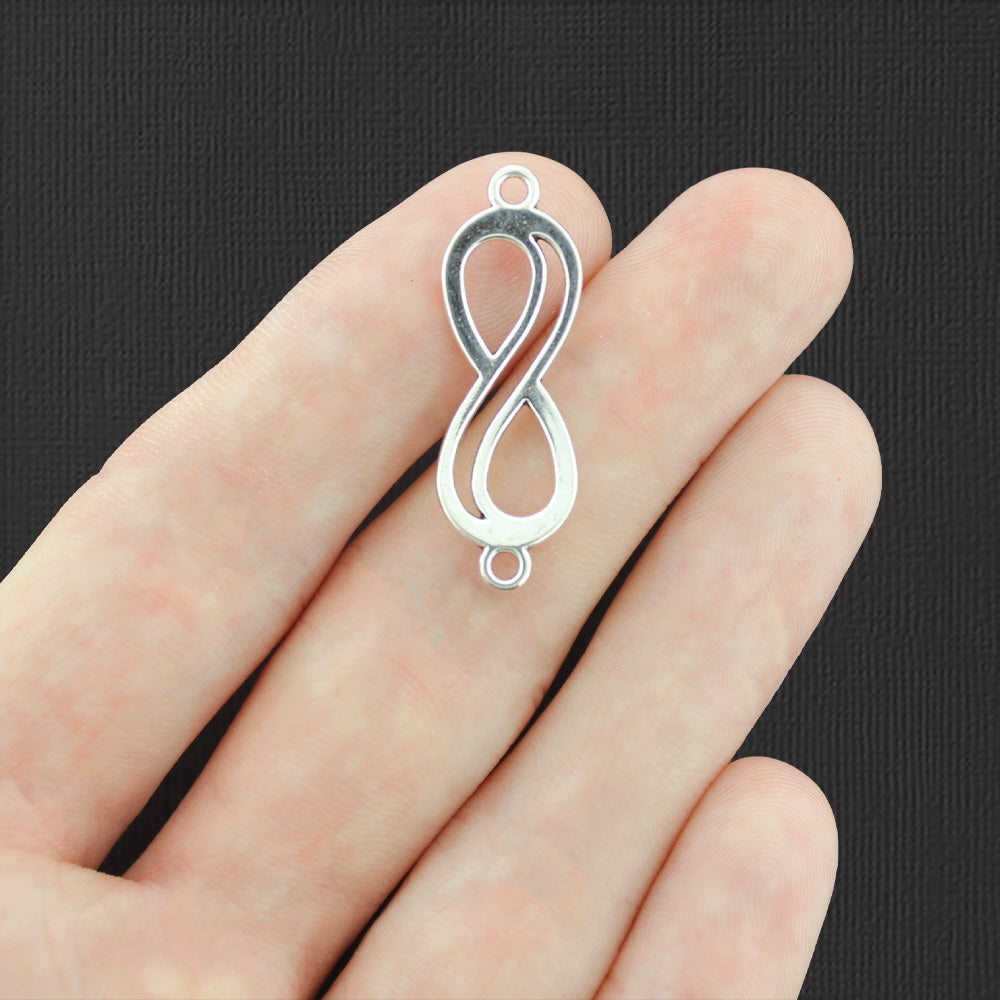 10 breloques de ton argent antique connecteur Infinity - SC6687
