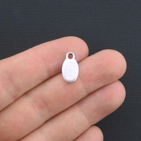 10 Inspire Antique Silver Tone Charms - SC2587