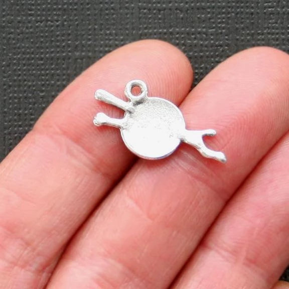 10 Knitting Antique Silver Tone Charms - SC566