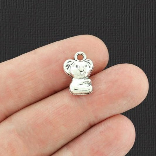 10 Koala Antique Silver Tone Charms - SC7494